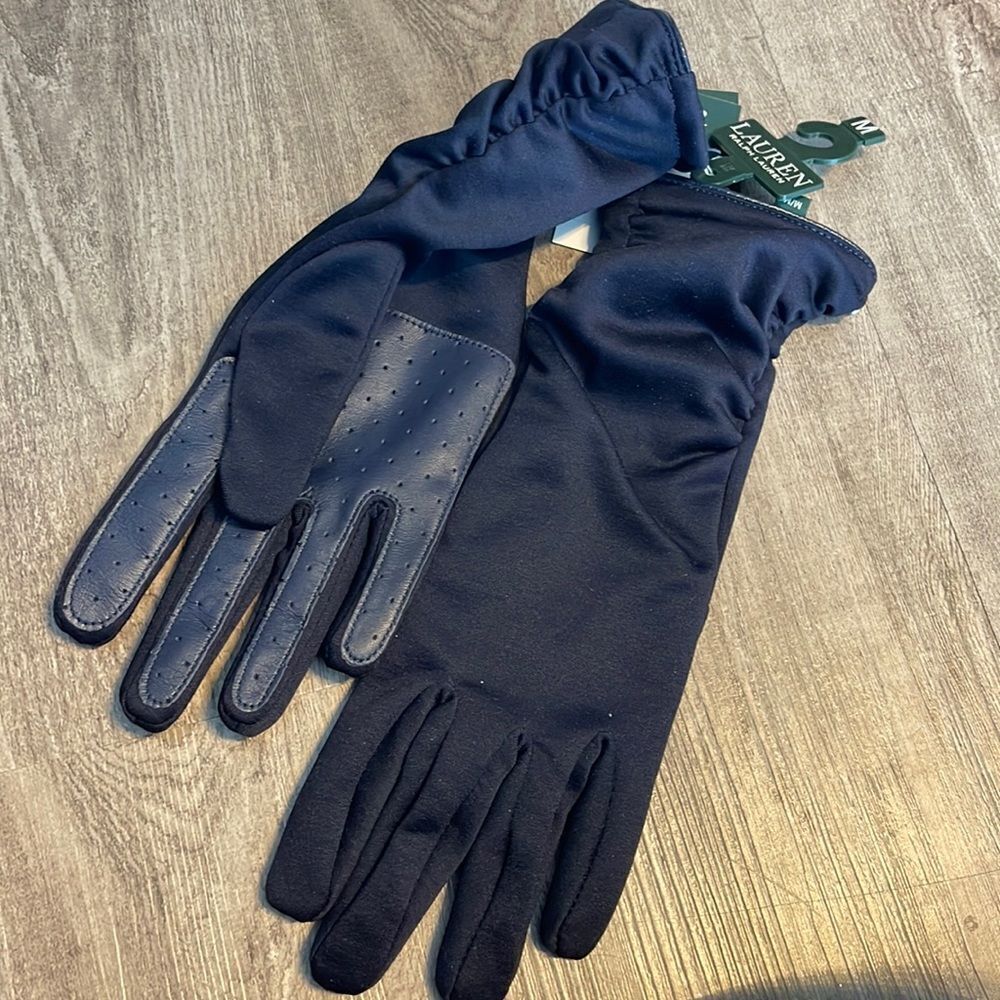 Lauren Ralph LaurenโRuched Core-Fit Touchscreen Gloves - Navy